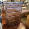 BASSETT Satin Wood Finish Six Drawer Tallboy