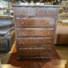 BASSETT Satin Wood Finish Six Drawer Tallboy