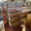 BASSETT Satin Wood Finish Six Drawer Tallboy