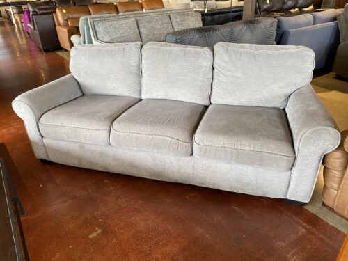 Traditional Grey Three Seater Sofa