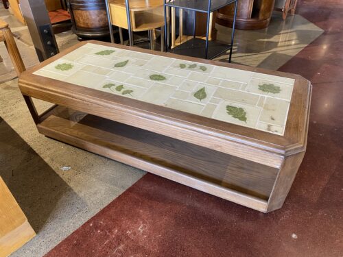 Unique Leaf Tile Top Coffee Table