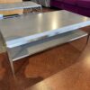 SHERRILL FURNITURE Rectangular Grey Wood Coffee Table with Silver Legs