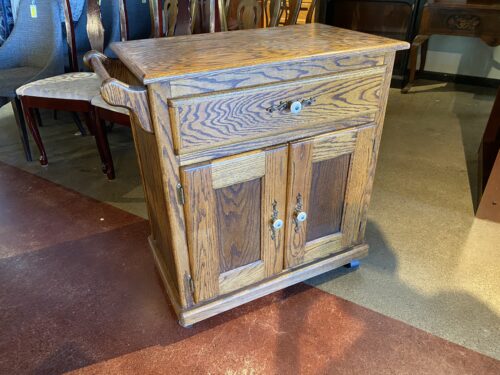Vintage Wood Rolling Kitchen Cart