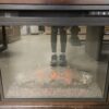 Dark Wooden Fireplace TV Stand w/ Adjustable Temperature & Brightness