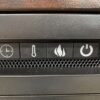 Dark Wooden Fireplace TV Stand w/ Adjustable Temperature & Brightness
