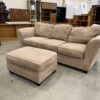 BAUHAUS Light Tan Sunkissed Angle Armed Sofa and Ottoman