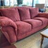 Plush Red 3-Seater Sofa