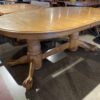 Warm Blonde Oval Clawfoot Dining Table