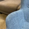 NOBLE HOUSE Cyan Modern Tufted Wingback Chair and Ottoman