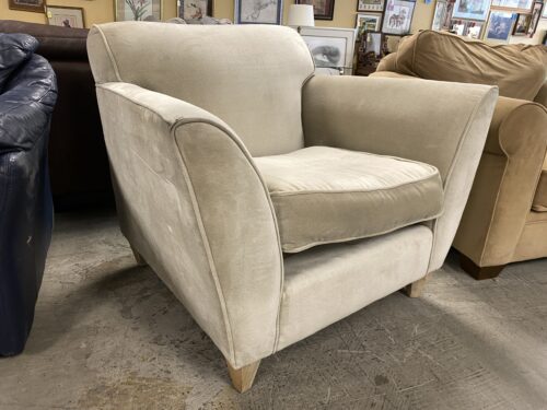 Wide Cream Armchair