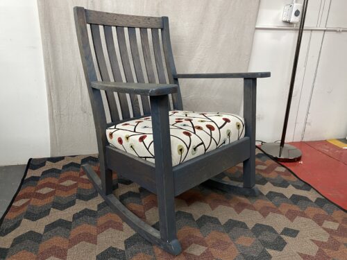 Weathered Blue Outdoor Rocking Chair