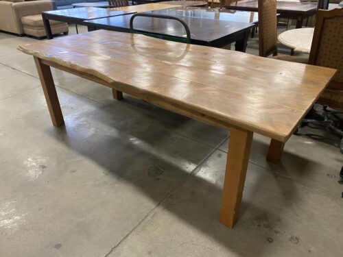 XL Live Edge Polished Wood Dining Table
