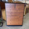 Black Framed Dresser with 9 Wood Panelled Drawers