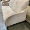 Light Tan Highbacked Slope Armed Sofa