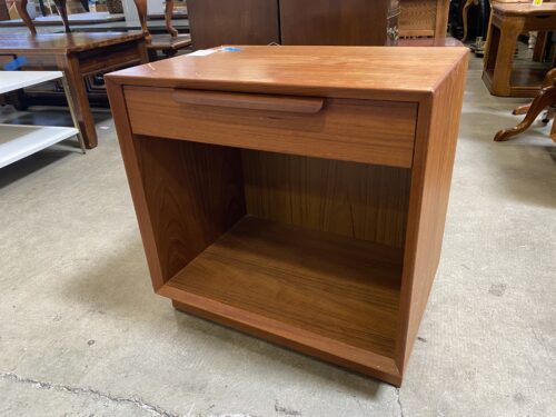 Vintage Danish Teak MCM Single Drawer Nightstand
