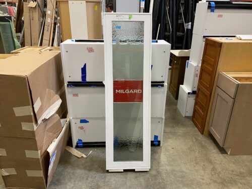 MILGARD White Vinyl Textured Glass Privacy Window