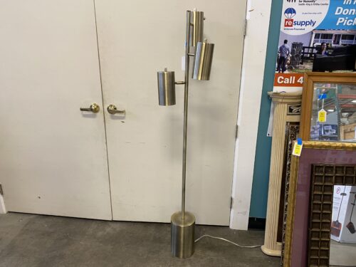 Shiny Brass Floor Lamp with 3 Adjustable Heads