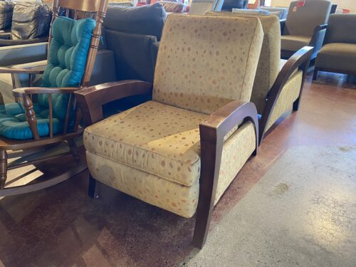 Subtle Orange Geode Lowkey Recliner Armchair