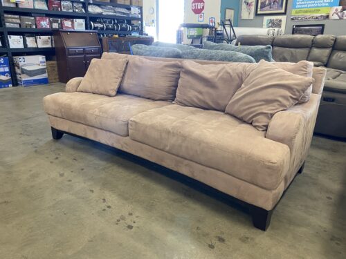Sandy Beige Sunkissed Square Tufted Curved Face Sofa