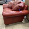 RAPELLO Vibrant Red Top Grain Leather Saddle Arm XL Chair