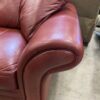 RAPELLO Vibrant Red Top Grain Leather Saddle Arm XL Chair
