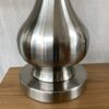 Pair of Contemporary Brushed Nickel Tall Table Lamps