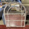 Rustic White Wash Arch Top Mirror