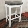 LONGWOOD FOREST Set of 4 White & Grey Bar Stools