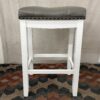 LONGWOOD FOREST Set of 4 White & Grey Bar Stools