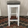 LONGWOOD FOREST Set of 4 White & Grey Bar Stools