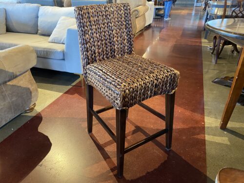 Earthy Wide Woven Barstool