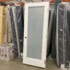 SIGNAMARK White Pre-Hung Frosted Tempered Glass Door