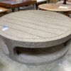 RESTORATION HARDWARE Bora Grey Reclaimed Oak Circuler Coffee Table