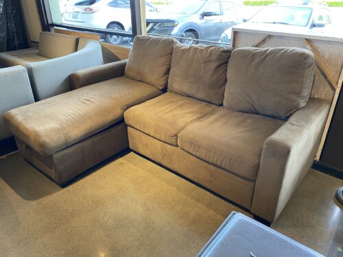 2Pc. Brown Sofa w/ Storage Chaise