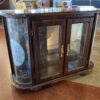 Stout Dark Brown Curio Cabinet w/ Decorative Curved Glass
