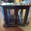 Stout Dark Brown Curio Cabinet w/ Decorative Curved Glass