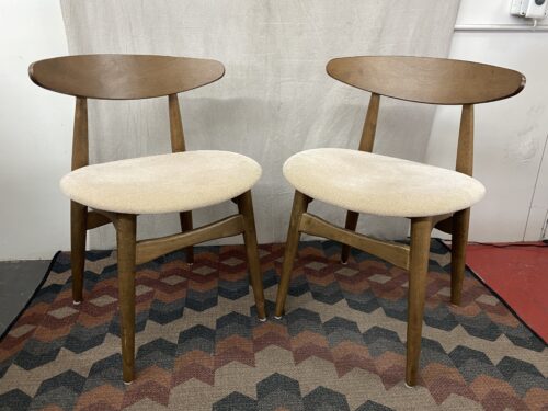 Pair of Danish Modern Style Dining Chairs
