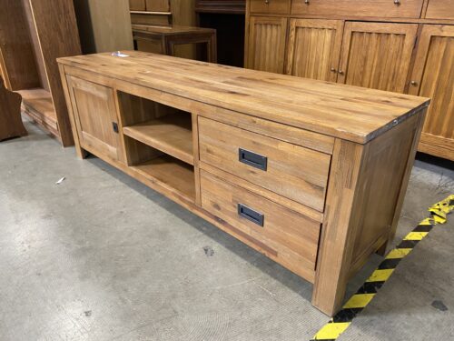 Weathered Oak "Plasma" Mission Style Media Center