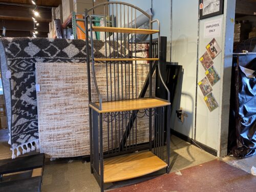 2-Tone Metal Frame Baker's Rack w/ Bottle Storage