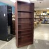 Tall Dark Wooden 6-Shelf Bookcase