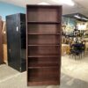 Tall Dark Wooden 6-Shelf Bookcase