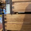 CRATE & BARREL Knox Black Trim & Walnut Low Storage Bookshelf