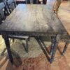 Rustic Dining Table with Bench and Four Chairs