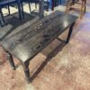 Rustic Dining Table with Bench and Four Chairs
