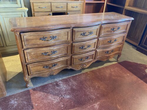 Vintage French Provincial Nine Drawer Dresser