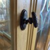 Butter Yellow Glass Door Hutch