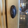 Butter Yellow Glass Door Hutch
