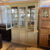 Butter Yellow Glass Door Hutch