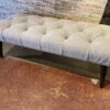 Tufted Indoor Grey Bench