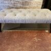 Tufted Indoor Grey Bench